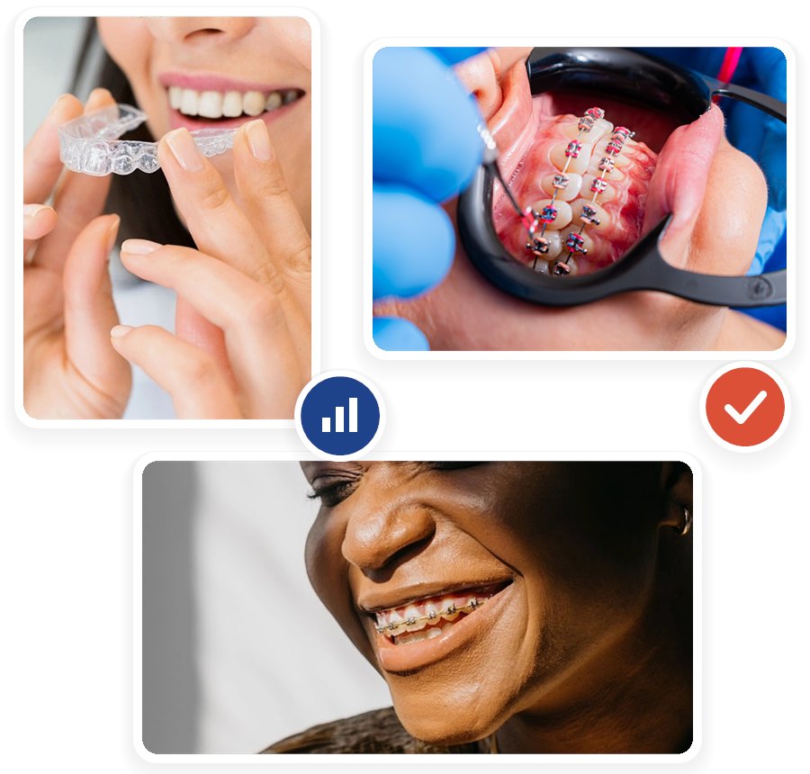 Orthodontic treatment — clear aligners, fixed appliances and a finished smile